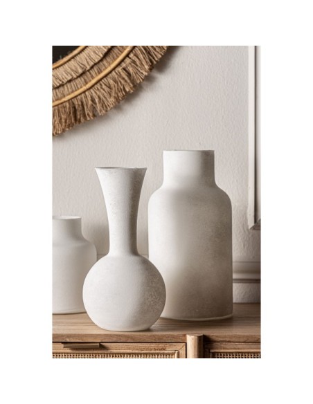 Vaso JANEA, Vidrio / Blanco - Kodu Home Design