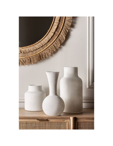 Vaso JANEA, Vidrio / Blanco - Kodu Home Design