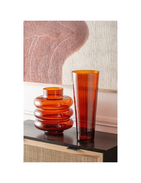 Jarrón KIDHA, Vidrio / Naranja - Kodu Home Design