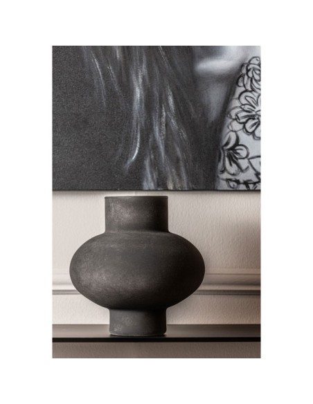 Jarrón GHALEA, Vidrio / Negro - Kodu Home Design