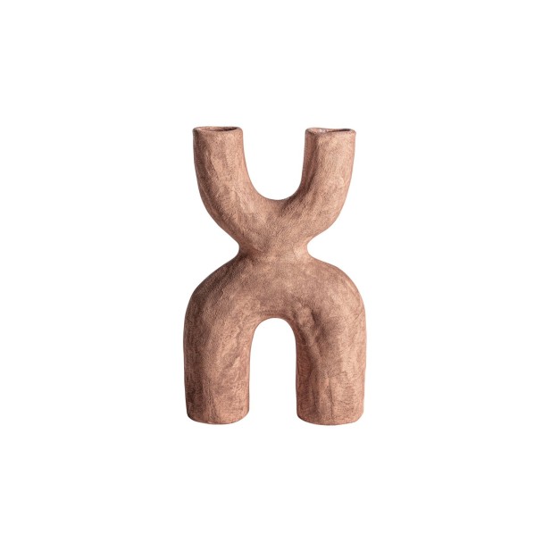 Jarrón MEZIN, Cerámica / Marrón -...