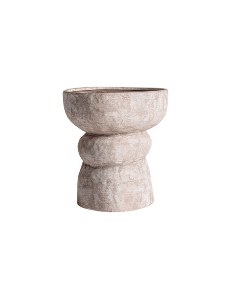 Jarrón VERT Ø34 cm, Cerámica / Beige - Kodu Home Design