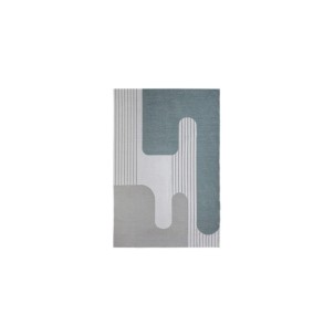 Alfombra LUCIA 300x200 cm, Poliéster / Azul, Beige - Kodu...