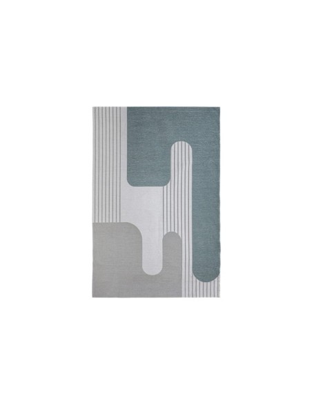 Alfombra LUCIA 300x200 cm, Poliéster / Azul, Beige - Kodu Home Design