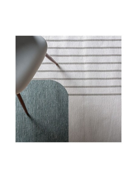 Alfombra LUCIA 300x200 cm, Poliéster / Azul, Beige - Kodu Home Design