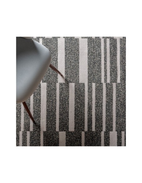 Alfombra CELIA 300x200 cm, Poliéster / Blanco, Negro - Kodu Home Design