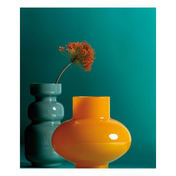 Jarrón ATIF, Vidrio / Ámbar - Kodu...