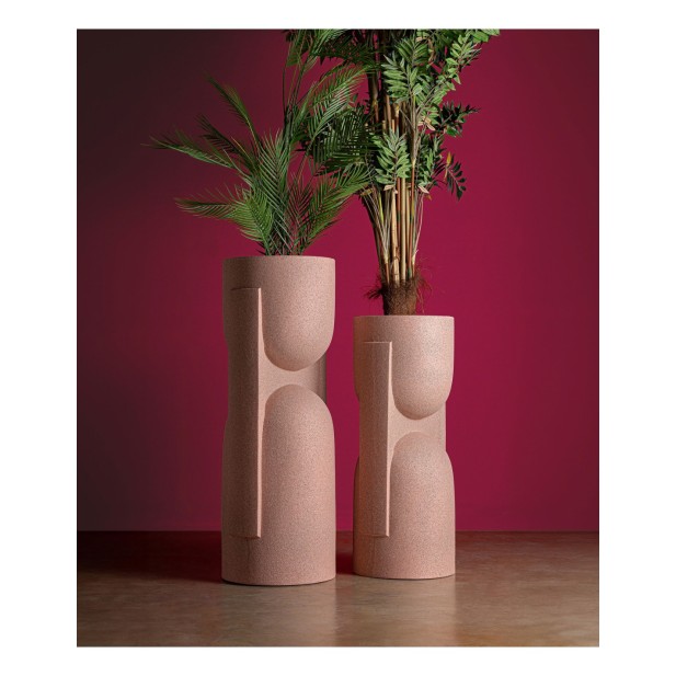 Macetero NIVOR, Poliresina / Rosa -...