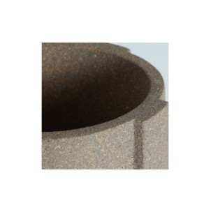 Macetero LUNOR Ø37x61 cm, Poliresina / Marrón - Kodu Home... 2