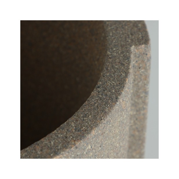 Macetero LUNOR, Poliresina / Marrón -...