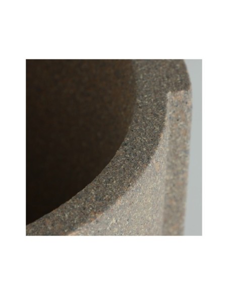 Macetero LUNOR, Poliresina / Marrón - Kodu Home Design