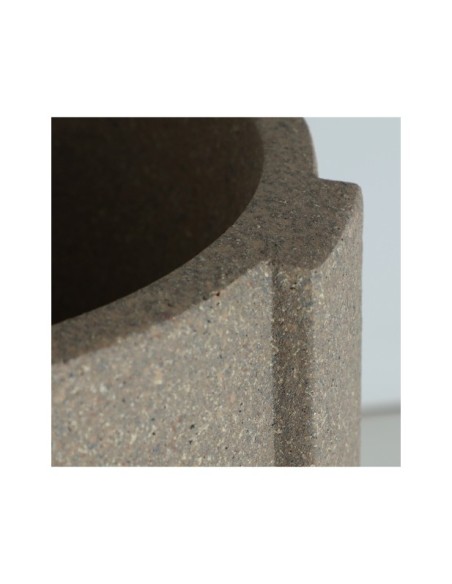 Macetero LUNOR Ø39x81 cm, Poliresina / Marrón - Kodu Home Design