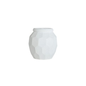 Macetero ELMUR Ø45x46 cm, Poliresina / Blanco Roto - Kodu...