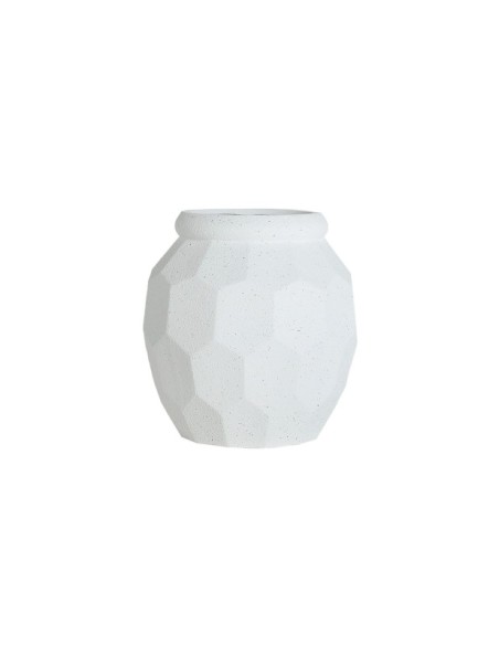 Macetero ELMUR Ø45x46 cm, Poliresina / Blanco Roto - Kodu Home Design