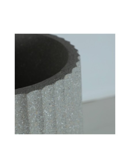 Macetero SANDEN Ø38x61 cm, Poliresina / Gris - Kodu Home Design