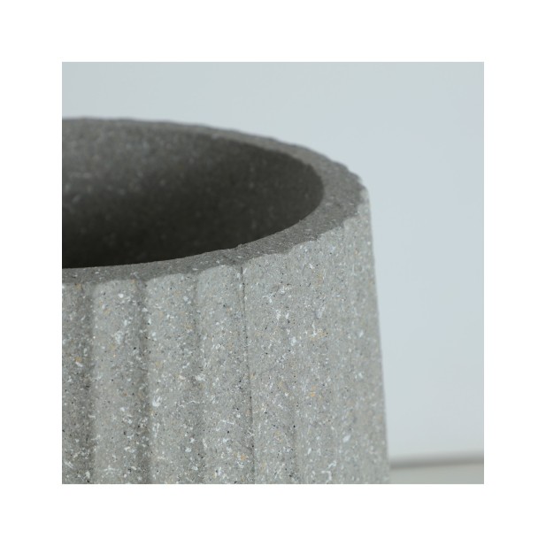 Macetero SANDEN, Poliresina / Gris -...