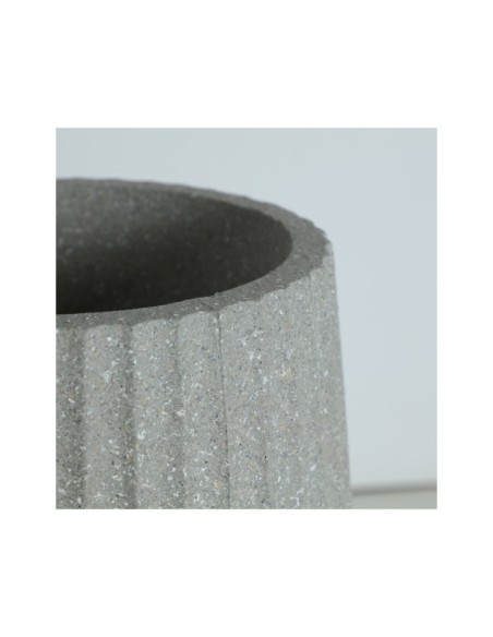 Macetero SANDEN Ø45x90 cm, Poliresina / Gris - Kodu Home Design