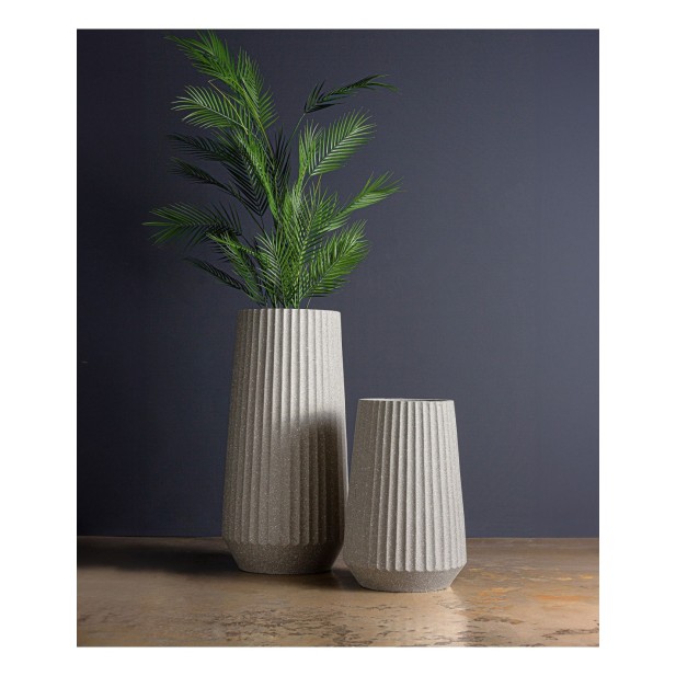 Macetero SANDEN, Poliresina / Gris -...