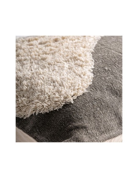 Cojín SAHUN, Algodón / Blanco Roto, Gris - Kodu Home Design