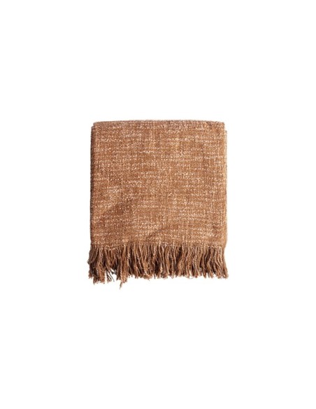 Manta Plaid BLADE, Algodón / Marrón - Kodu Home Design