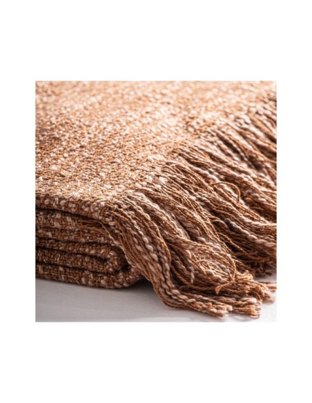 Manta Plaid BLADE 125x160 cm, Algodón / Marrón - Kodu Home Design