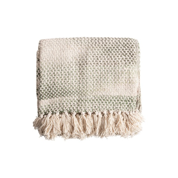 Manta Plaid ESARHE, Algodón / Beige,...