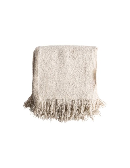 Manta Plaid SAHA 125x160 cm, Acrílico / Beige - Kodu Home Design