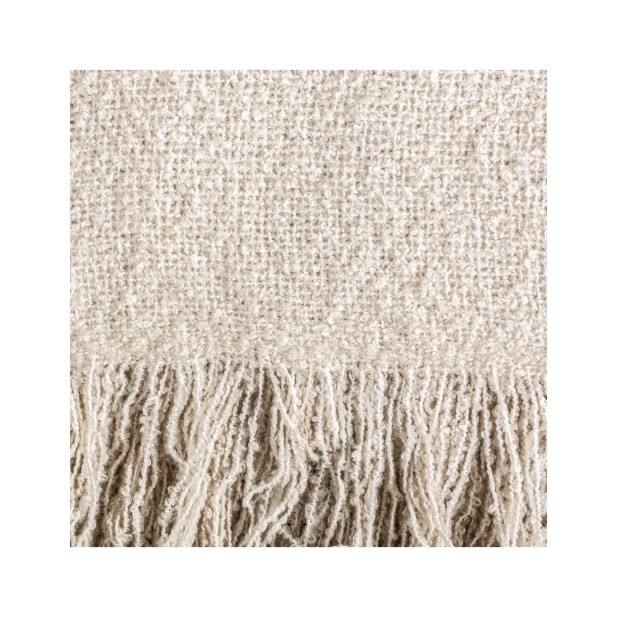 Manta Plaid SAHA, Acrílico / Beige -...