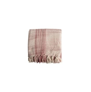 Manta Plaid SAHELER, Algodón / Beige, Burdeos - Kodu Home... 2
