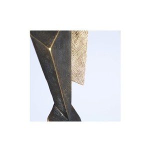 Figura Decorativa VERTEX 18x11x73 cm, Resina / Negro, Oro... 2