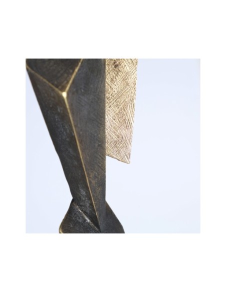 Figura Decorativa VERTEX 18x11x73 cm, Resina / Negro, Oro - Kodu Home Design
