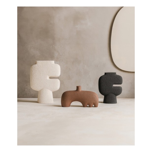 Jarrón MILO, Resina / Terracota -...