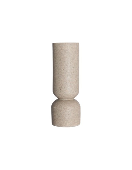 Jarrón AUBRA 10x10x29 cm, Resina / Beige - Kodu Home Design