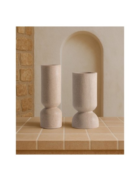 Jarrón AUBRA, Resina / Beige - Kodu Home Design