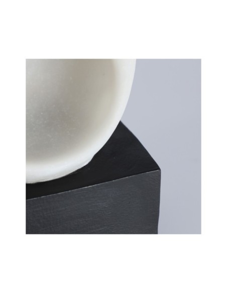 Figura Decorativa LUME, Resina / Blanco, Negro - Kodu Home Design