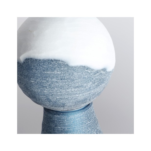 Jarrón KONO, Vidrio / Azul, Blanco -...