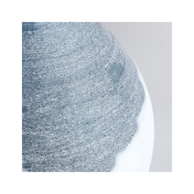 Jarrón KONO, Vidrio / Azul, Blanco -...