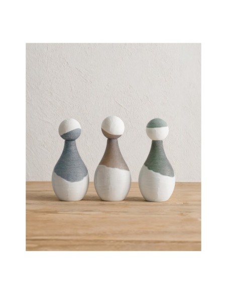 Jarrón KONO, Vidrio / Azul, Blanco - Kodu Home Design