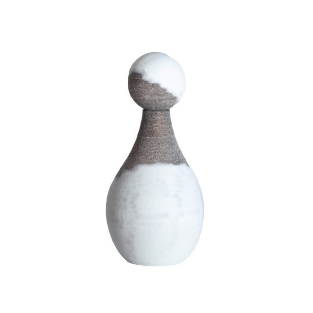 Jarrón KONO, Vidrio / Marrón, Blanco...