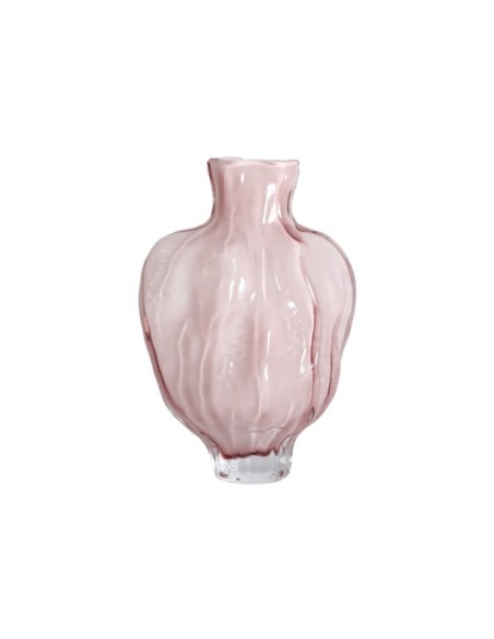 Jarrón ROSE 19x13x28 cm, Vidrio / Rosa Palo - Kodu Home Design