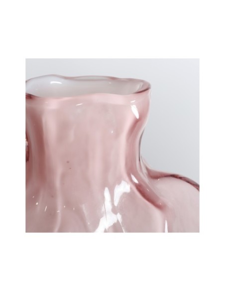 Jarrón ROSE 19x13x28 cm, Vidrio / Rosa Palo - Kodu Home Design