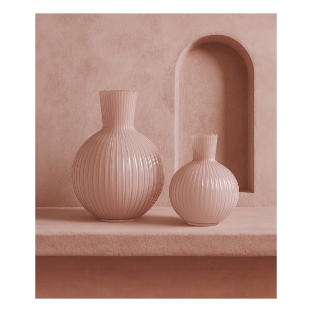 Jarrón NUDE, Vidrio / Rosa Palo -...