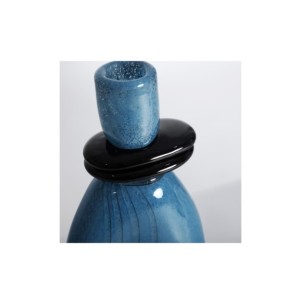 Jarrón RUISE, Vidrio / Azul, Negro - Kodu Home Design 2