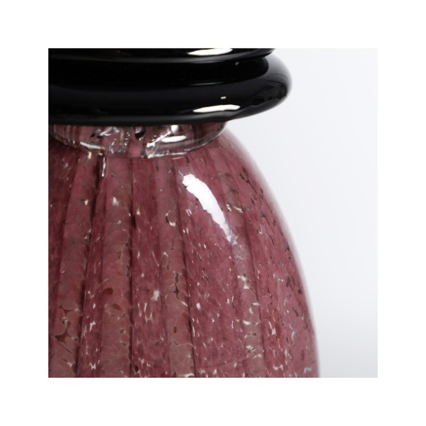 Jarrón RUISE, Vidrio / Burdeos, Negro...