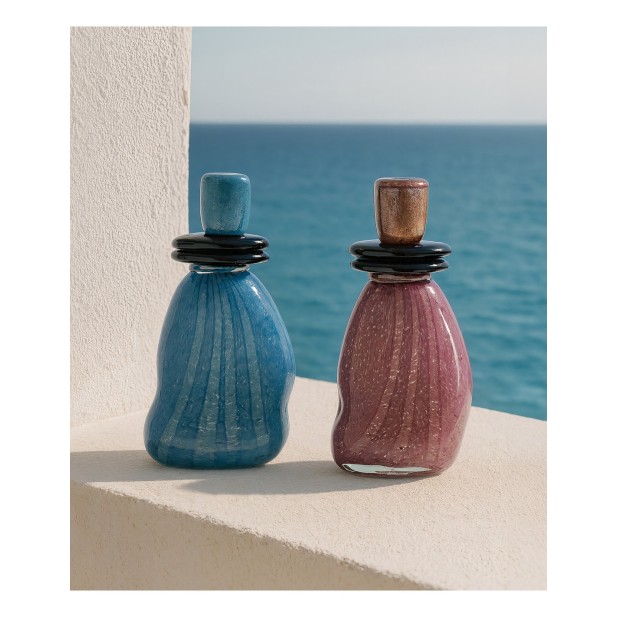 Jarrón RUISE, Vidrio / Burdeos, Negro...