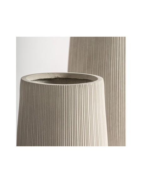 Set 2 Maceteros ALYA, Cerámica / Gris - Kodu Home Design