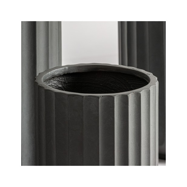 Set 3 Maceteros TAVO, Cerámica / Gris...