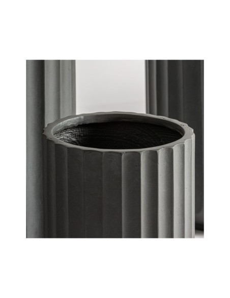 Set 3 Maceteros TAVO, Cerámica / Gris - Kodu Home Design