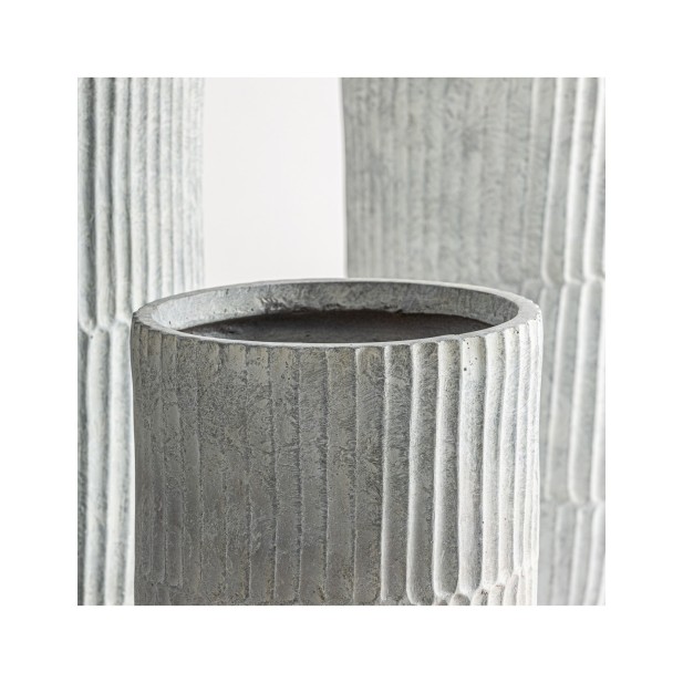 Set 3 Maceteros LUME, Cerámica / Gris...