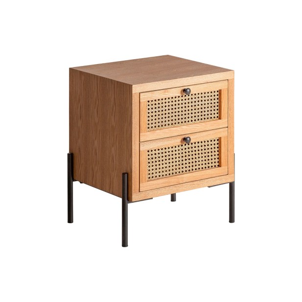 Mesita de Noche ZETEL, DM / Marrón -...